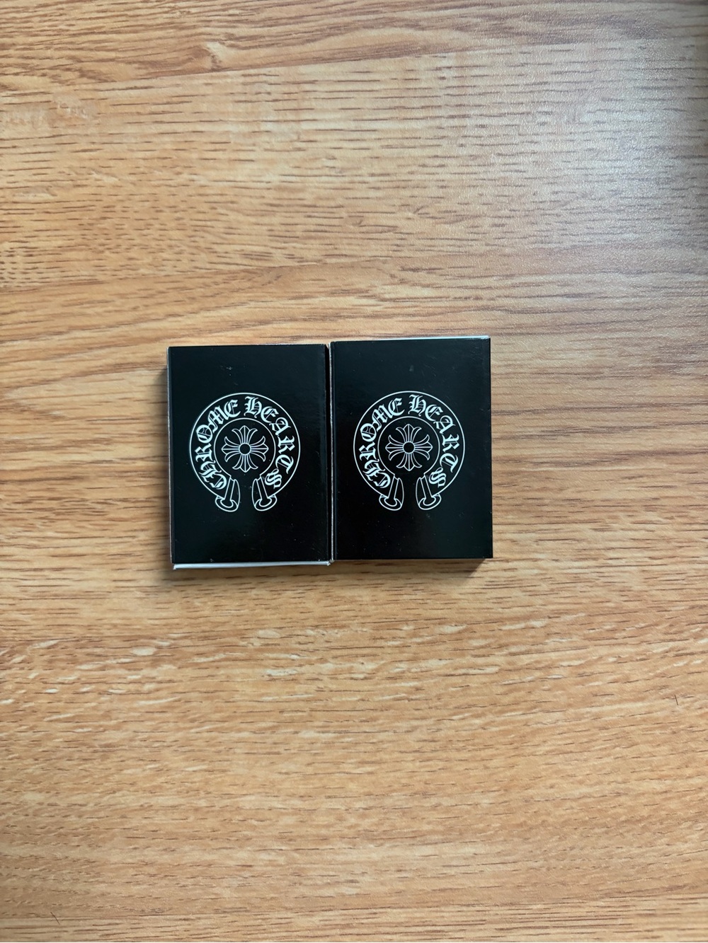 Chrome Hearts Black and Silver Logo Cufflinks